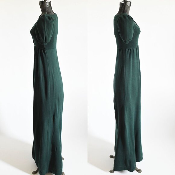 Vintage 1970s XS Green Short Sleeve Maxi Sweater Dress | by Hubba Hubba - Picture 8 of 9